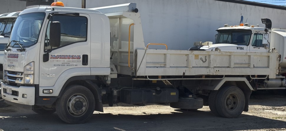 McPhersons truck delivering landscape materials